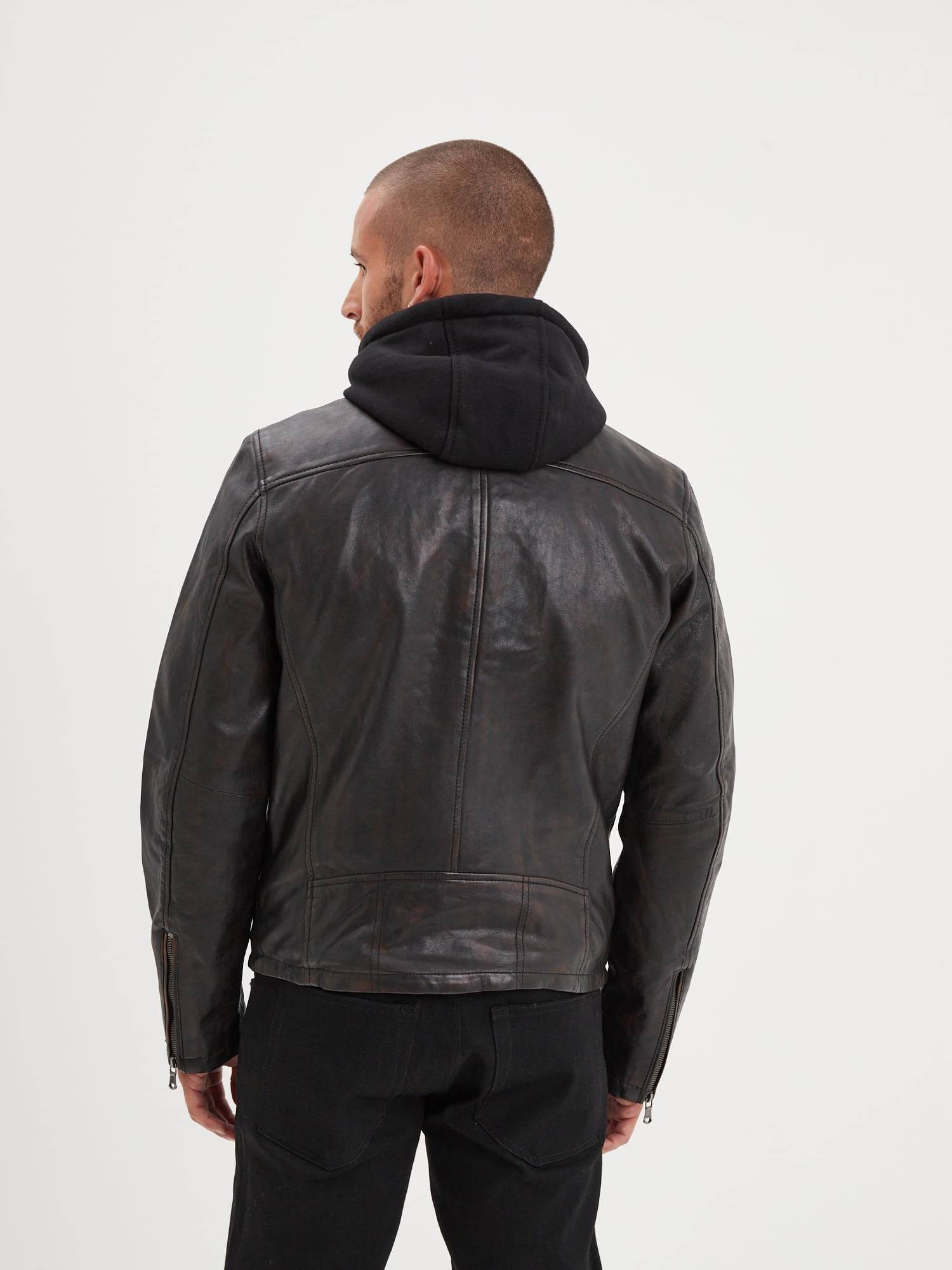 Winstoner - Blouson a capuche cuir - Image 3