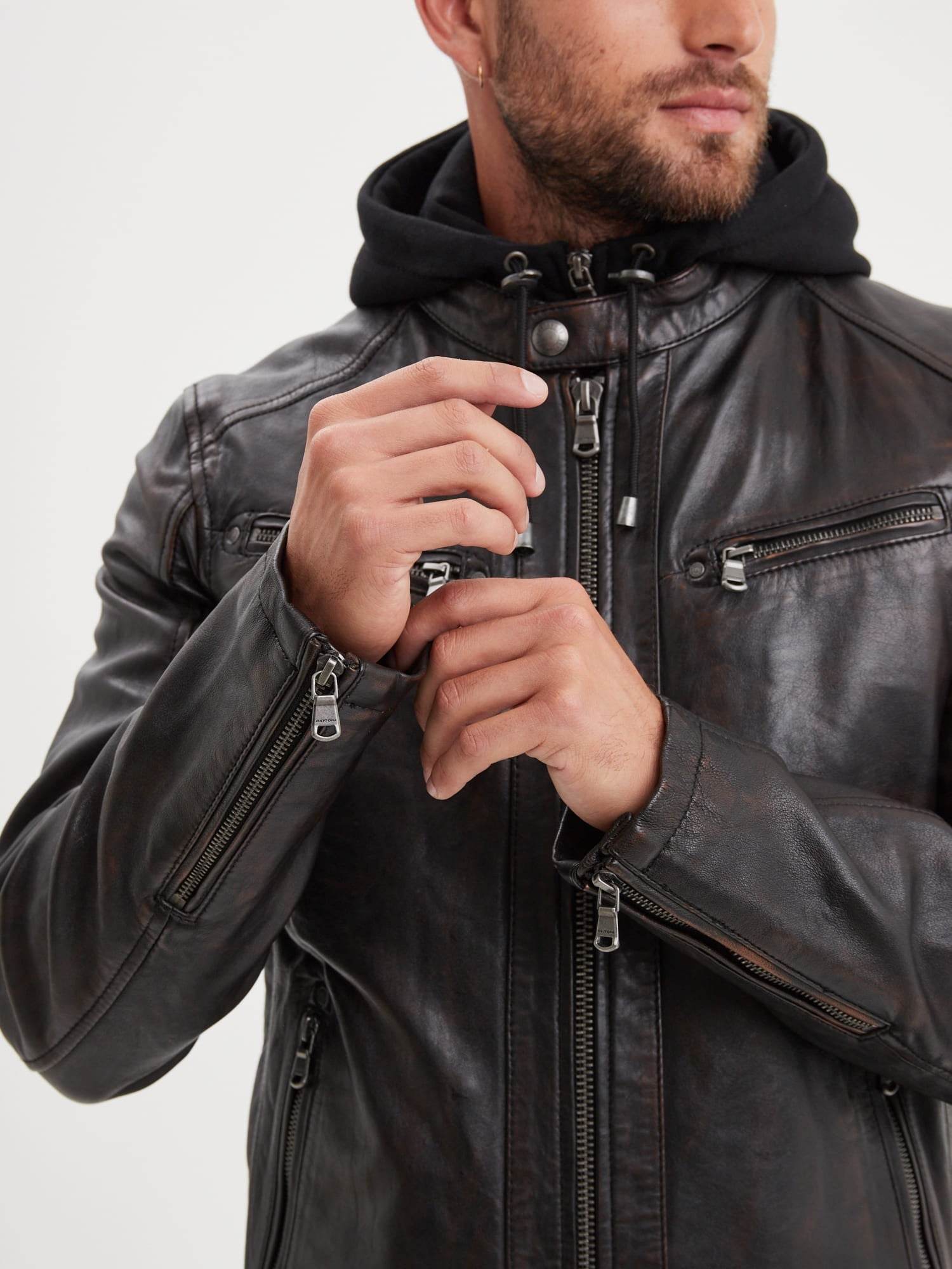 Winstoner - Blouson a capuche cuir - Image 6